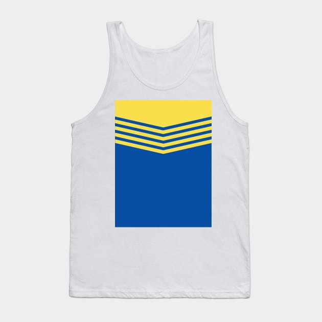 Leeds Retro 1979 Blue White Yellow Chevrons Tank Top by Culture-Factory